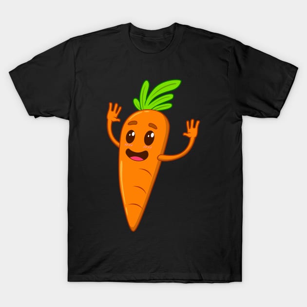 Cartoon Carrot T-Shirt by Modern Medieval Design